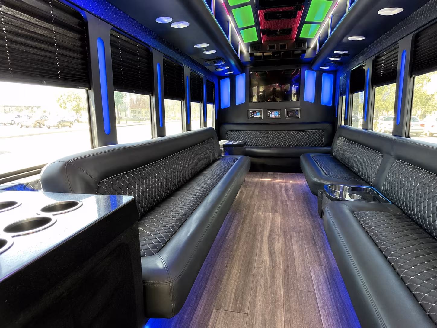 lake havasu city 15 passenger party bus inside