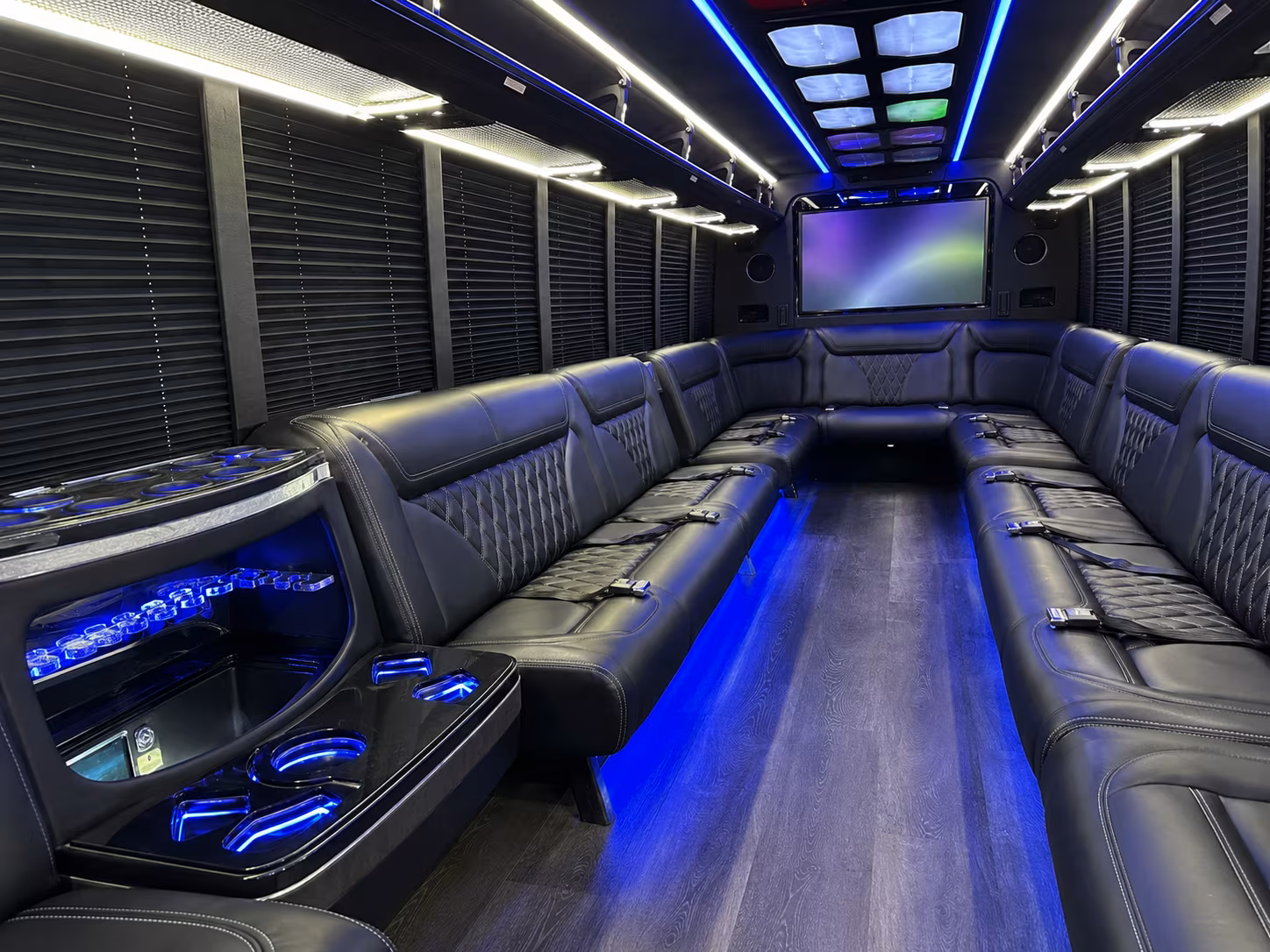 lake havasu city 20 passenger party bus inside