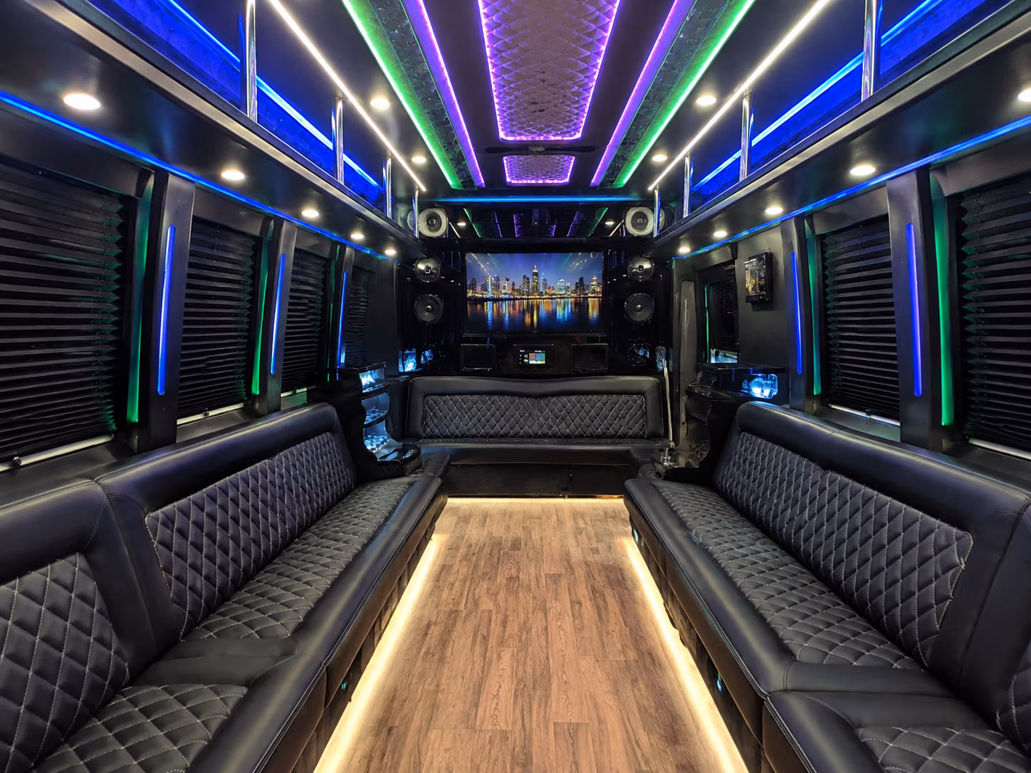 lake havasu city 25 passenger party bus interior