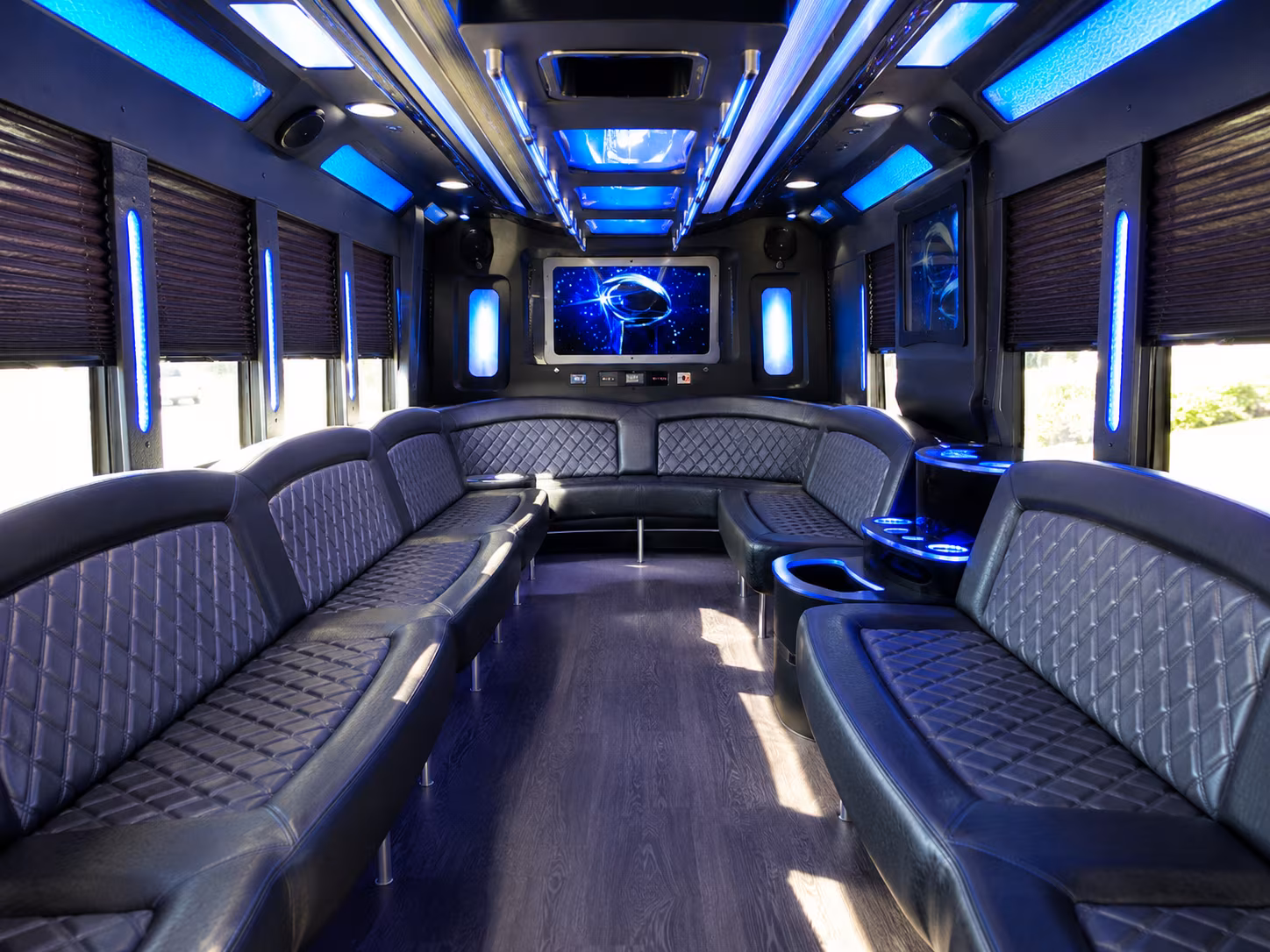 lake havasu city 28 passenger party bus inside