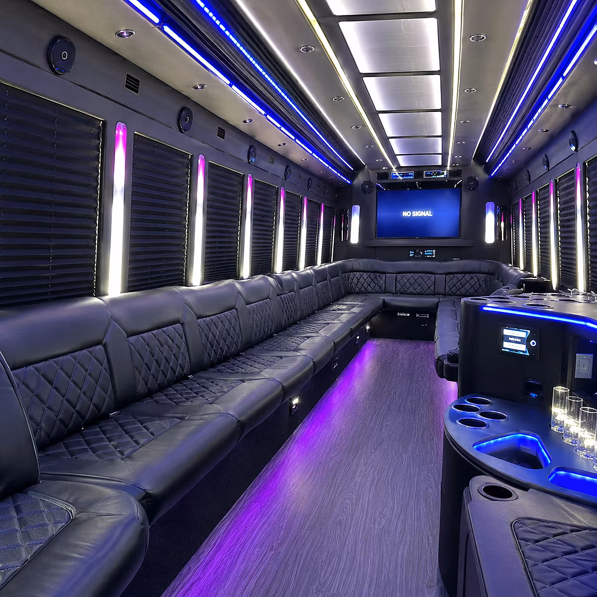 lake havasu city 30 passenger party bus inside
