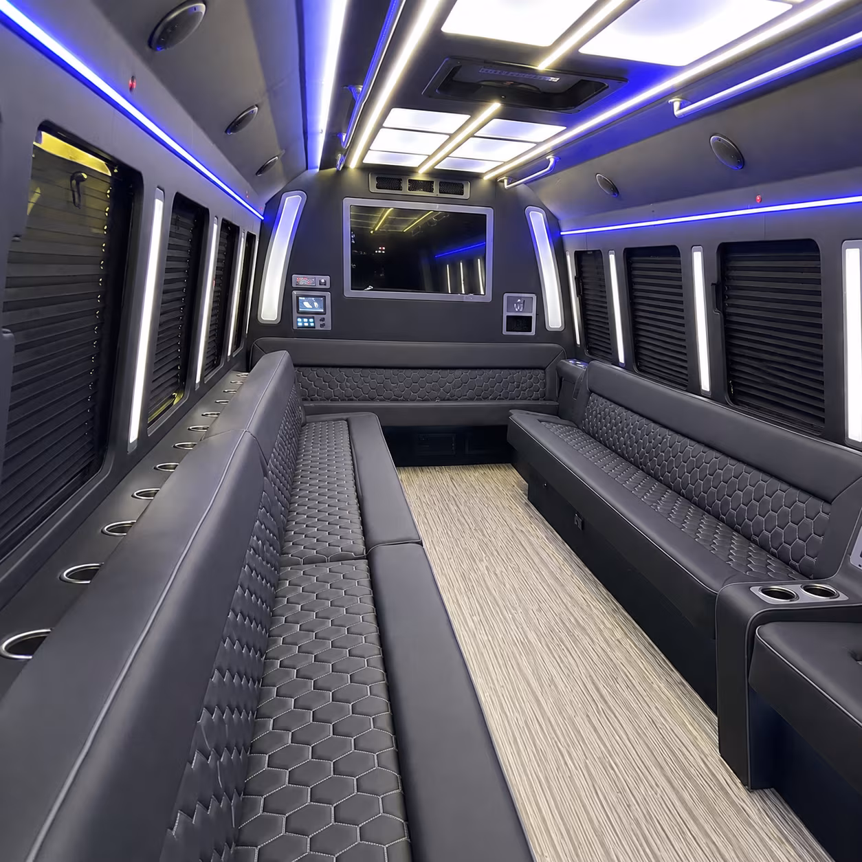 lake havasu city 40 passenger party bus inside