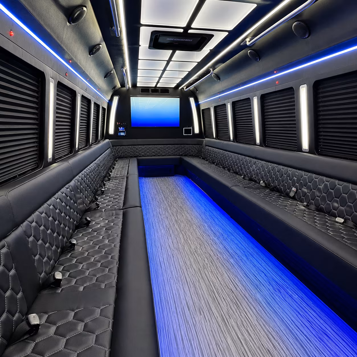 lake havasu city 50 passenger party bus inside