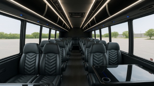 Interior of Charter Bus Company Yuma's 28 Passenger Mini bus in Yuma