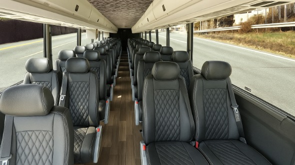Interior of Charter Bus Company Las Vegas's 35 Passenger Minibus in Las Vegas