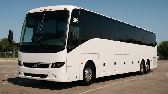 Exterior of Charter Bus Company North Las Vegas's 54 Passenger Charter Bus in North Las Vegas