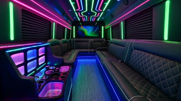 Interior of Charter Bus Company Henderson's Party Bus in Henderson
